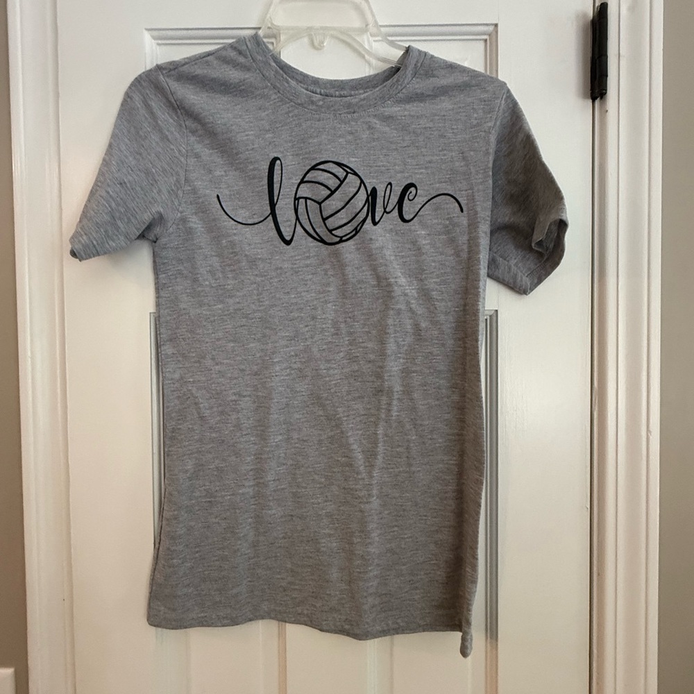 Gray Volleyball Graphic Tee